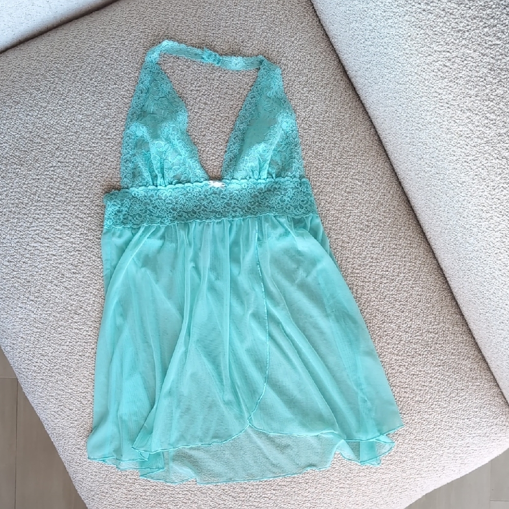 Victoria's Secret Turquoise Lace Slip